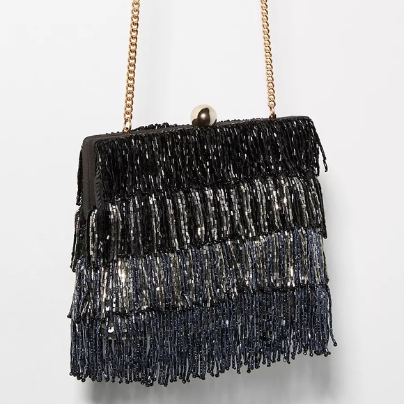 Anthropologie Handbags - New Anthropologie Fringe Element Clutch!!🔥🔥🔥